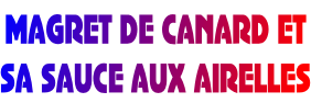 MAGRET DE CANARD ET SA SAUCE AUX AIRELLES